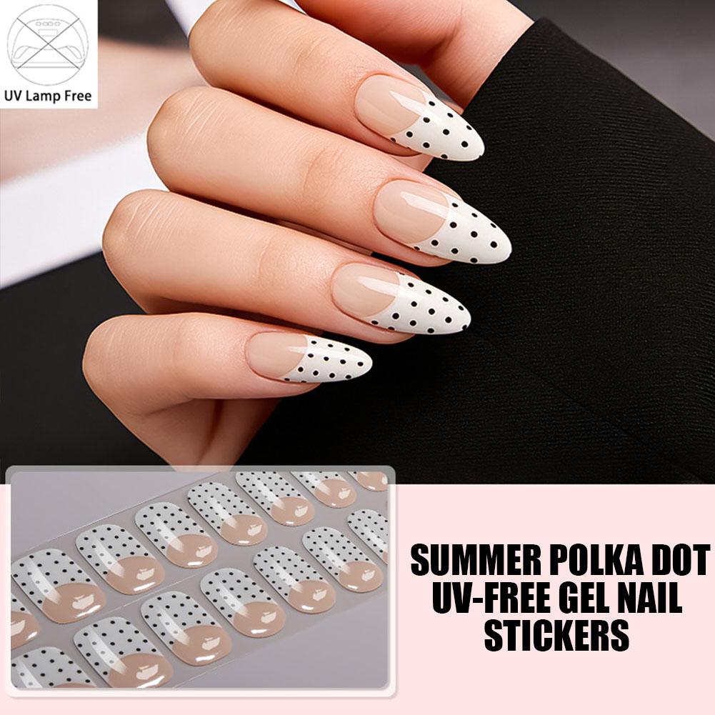 Polka Dot Gel Nail Strips Full - Full Cover Adhesive recensie en prijs